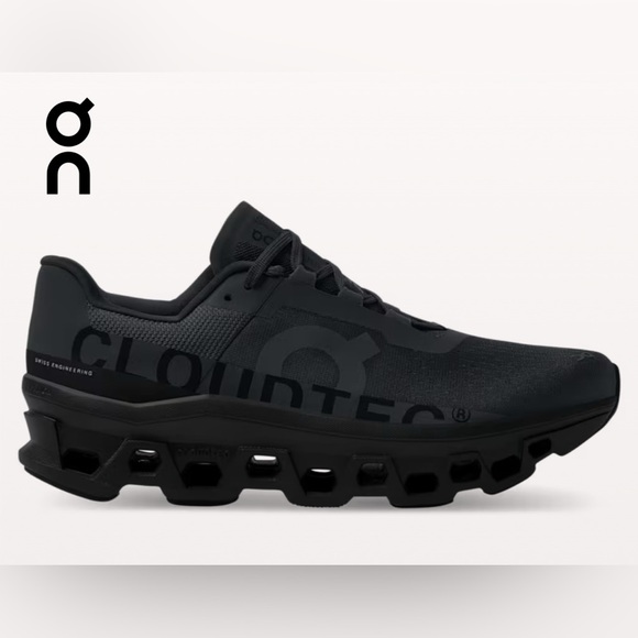 On Running Other - ON CLOUDMONSTER w/CloudTec Men’s Athletic Shoe In All Black Sz 10.5 ✨NIB✨